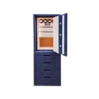 Сейф огневзломостойкий Defender Pro 228 EL на тумбе, отделка алькантара с подзаводами